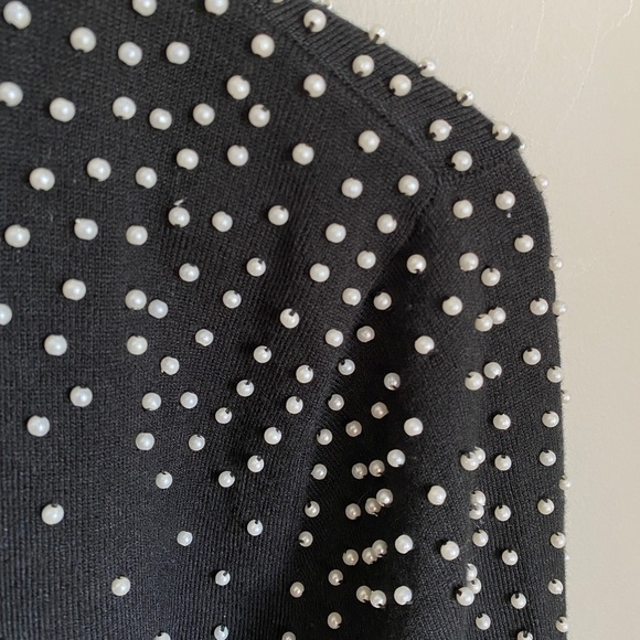 Premise Studio NWT Women's Faux Pearl Embellished Long Sleeve Open Cardigan M‎ - Picture 3 of 12
